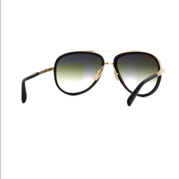 Dita Sunglasses DRX 2031B Mach Two 2 Black and Shiny 18KT Gold Brown Gradient main image 11